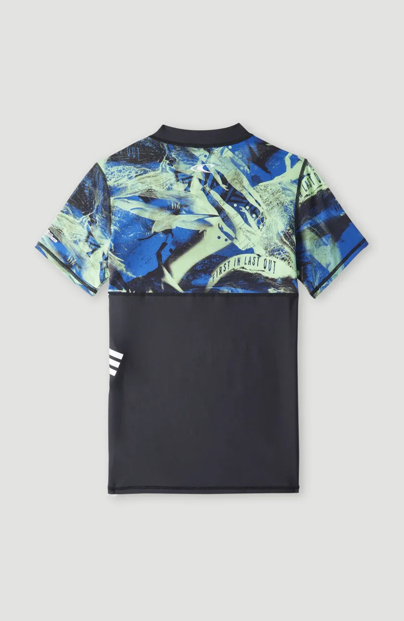 Shirt Crazy Met Korte Mouwen | Princess Blue Colour Block