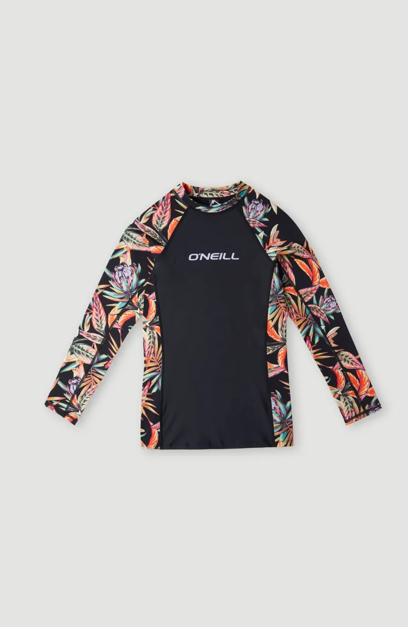 Shirt O'Neill Printed Met Lange Mouwen | Black Tropical Flower