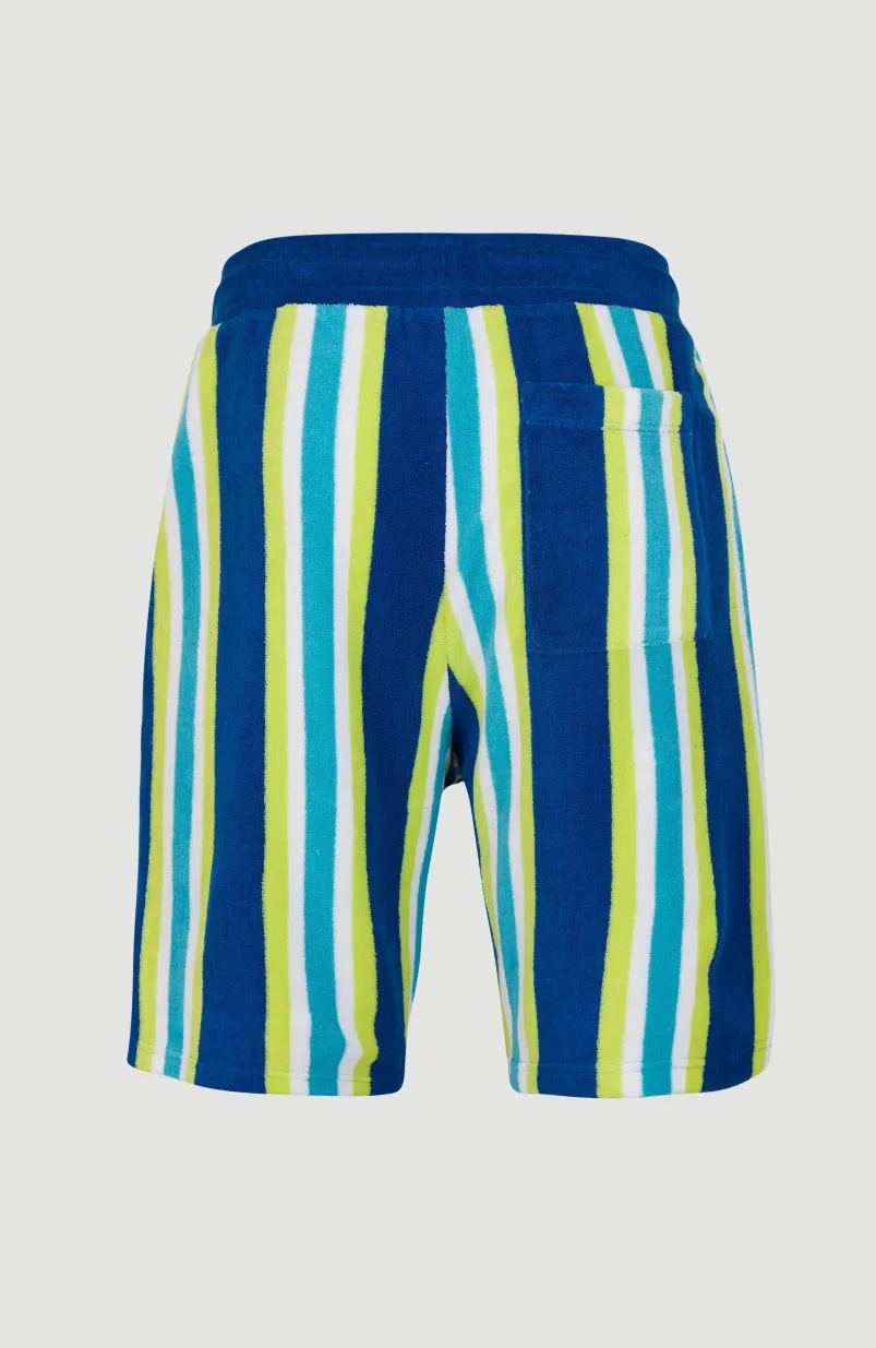 Short Brights Terry | Blue Towel Stripe
