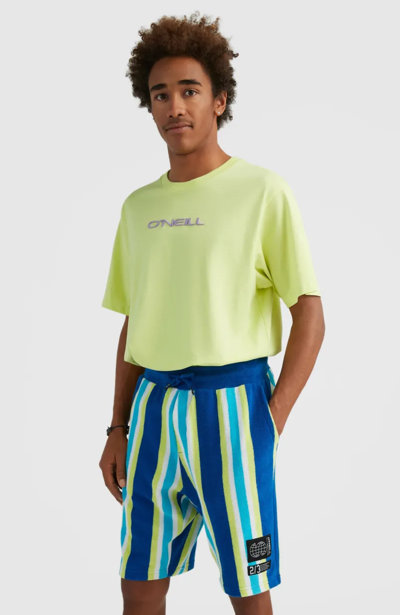 Short Brights Terry | Blue Towel Stripe