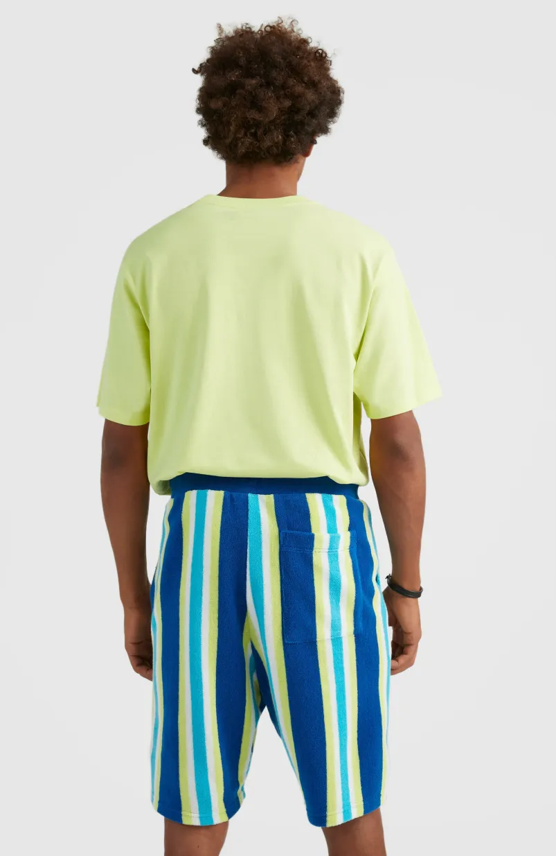 Short Brights Terry | Blue Towel Stripe