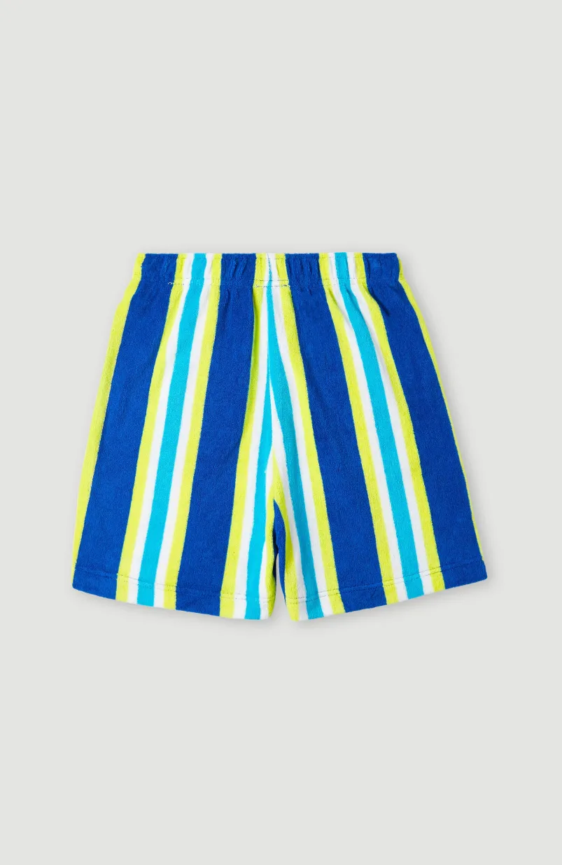 Short Brights Terry | Blue Towel Stripe