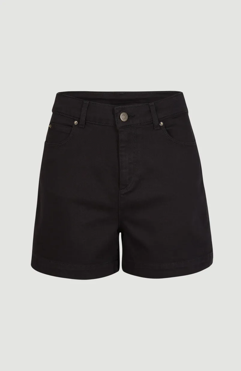 Short Dive Twill Met Hoge Taille | Black Out
