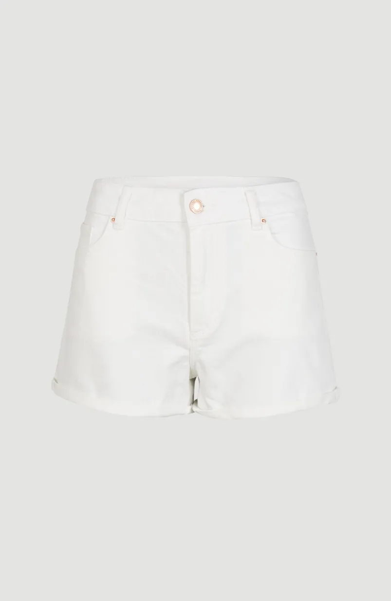 Short Essential Stretch Met Halfhoge Taille | Snow White