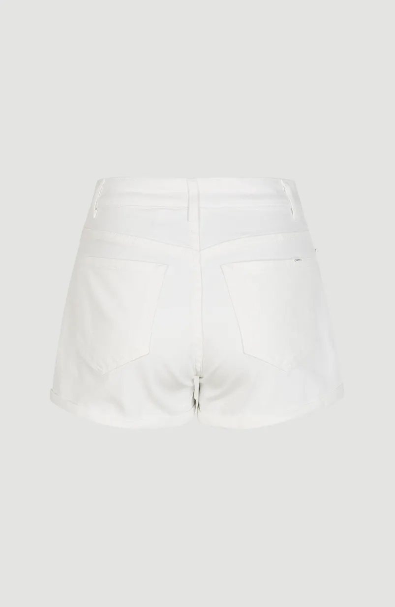Short Essential Stretch Met Halfhoge Taille | Snow White