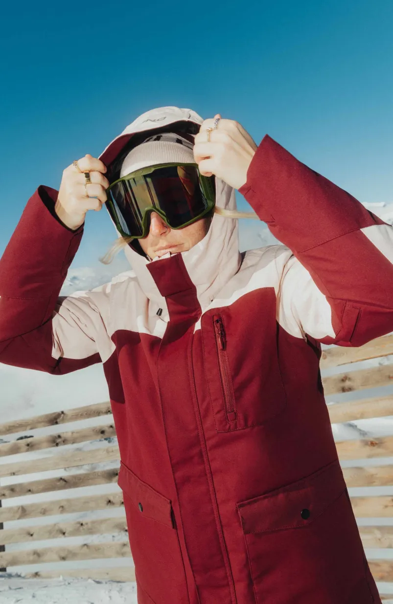 Ski Jas Utility | Windsor Wine Colour Block