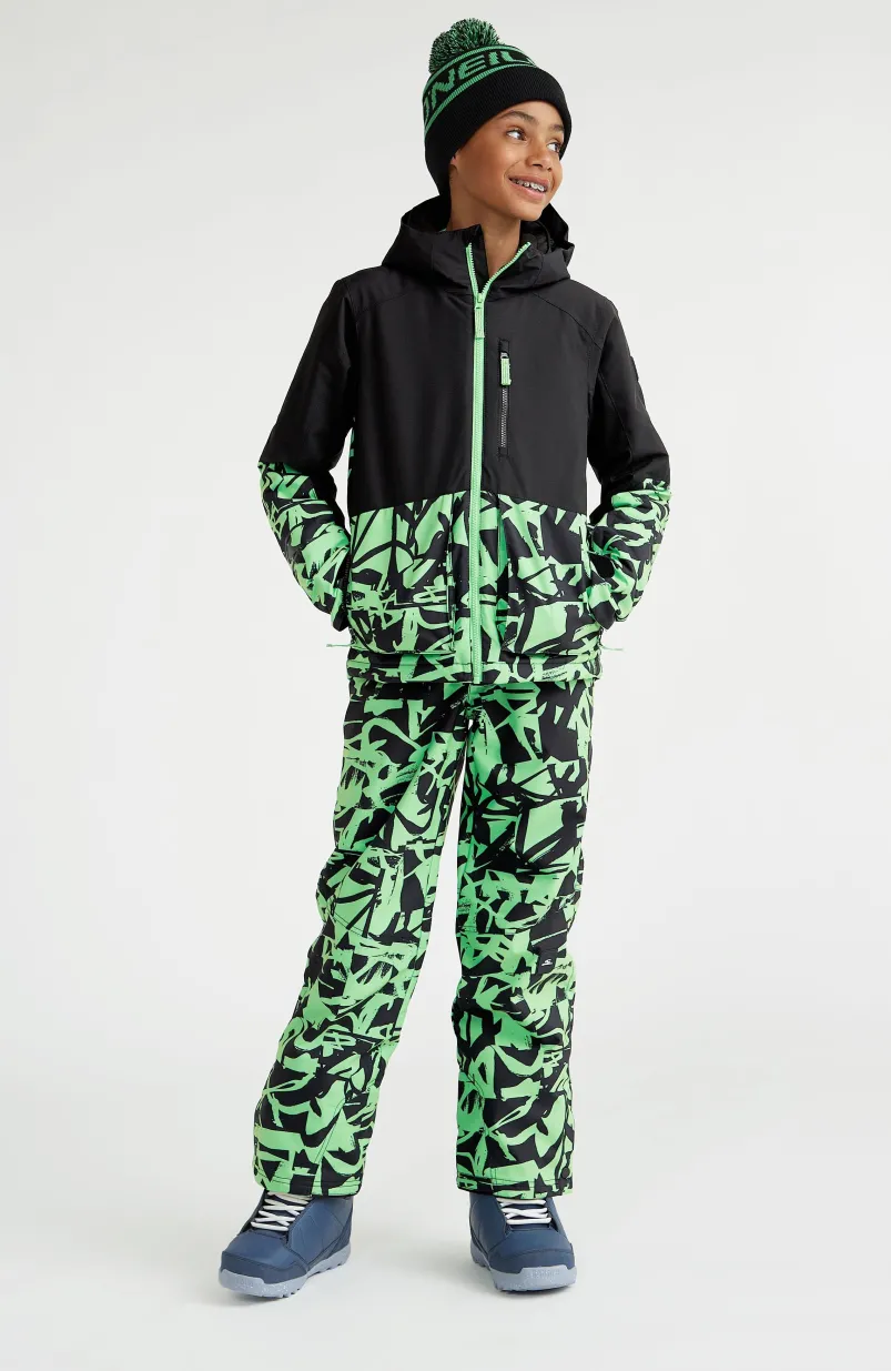 Skibroek Hammer Printed | Green Scribble