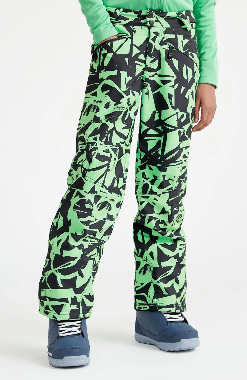 Skibroek Hammer Printed | Green Scribble