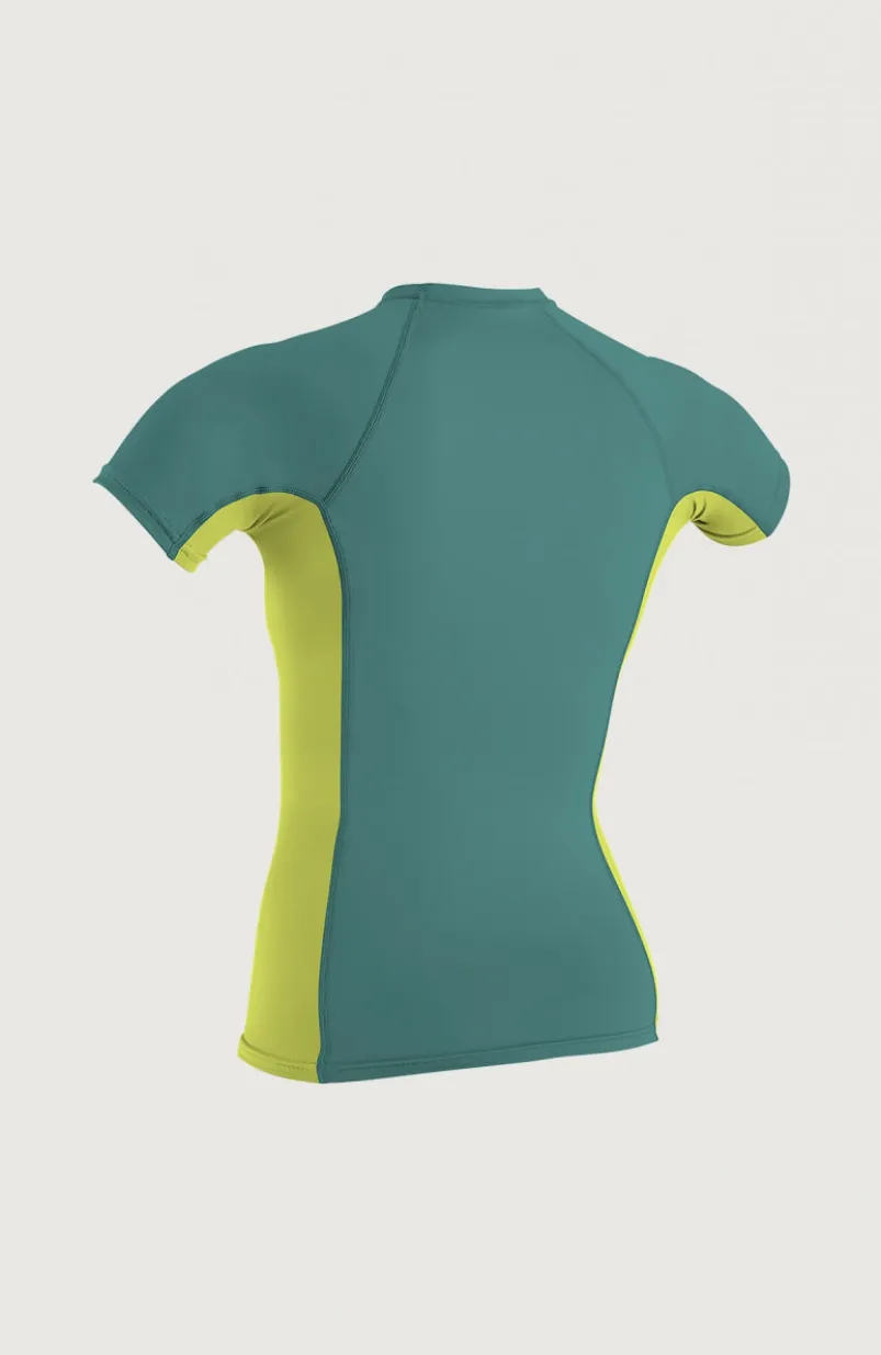 Skins Side Print Short Sleeve Rash Guard Womens | Light Green