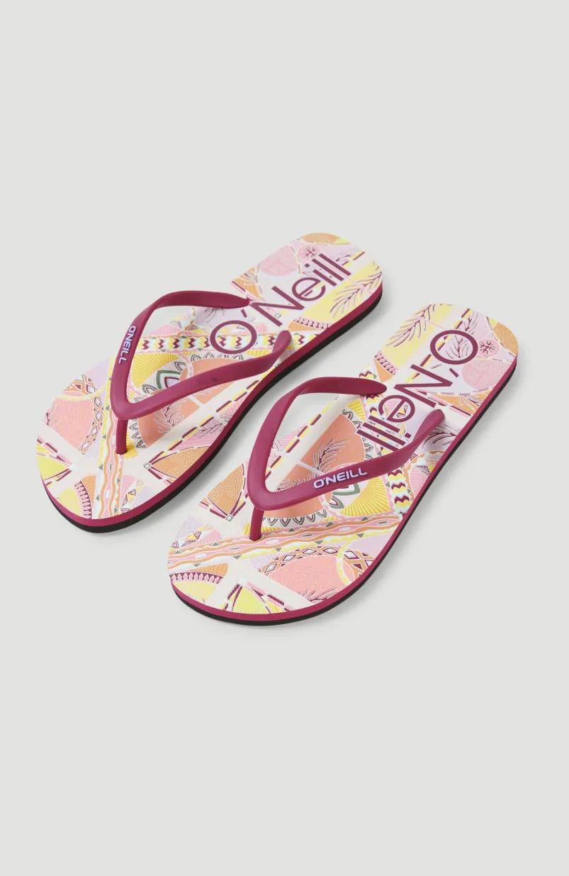 Slippers Profile Graphic | Yellow Scarf Print