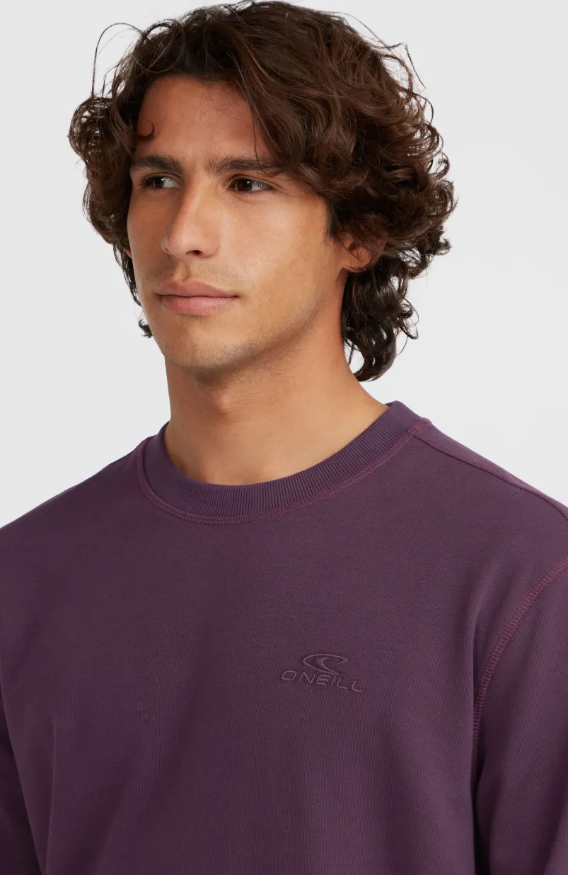 Small Logo Crew Sweater | Aubergine