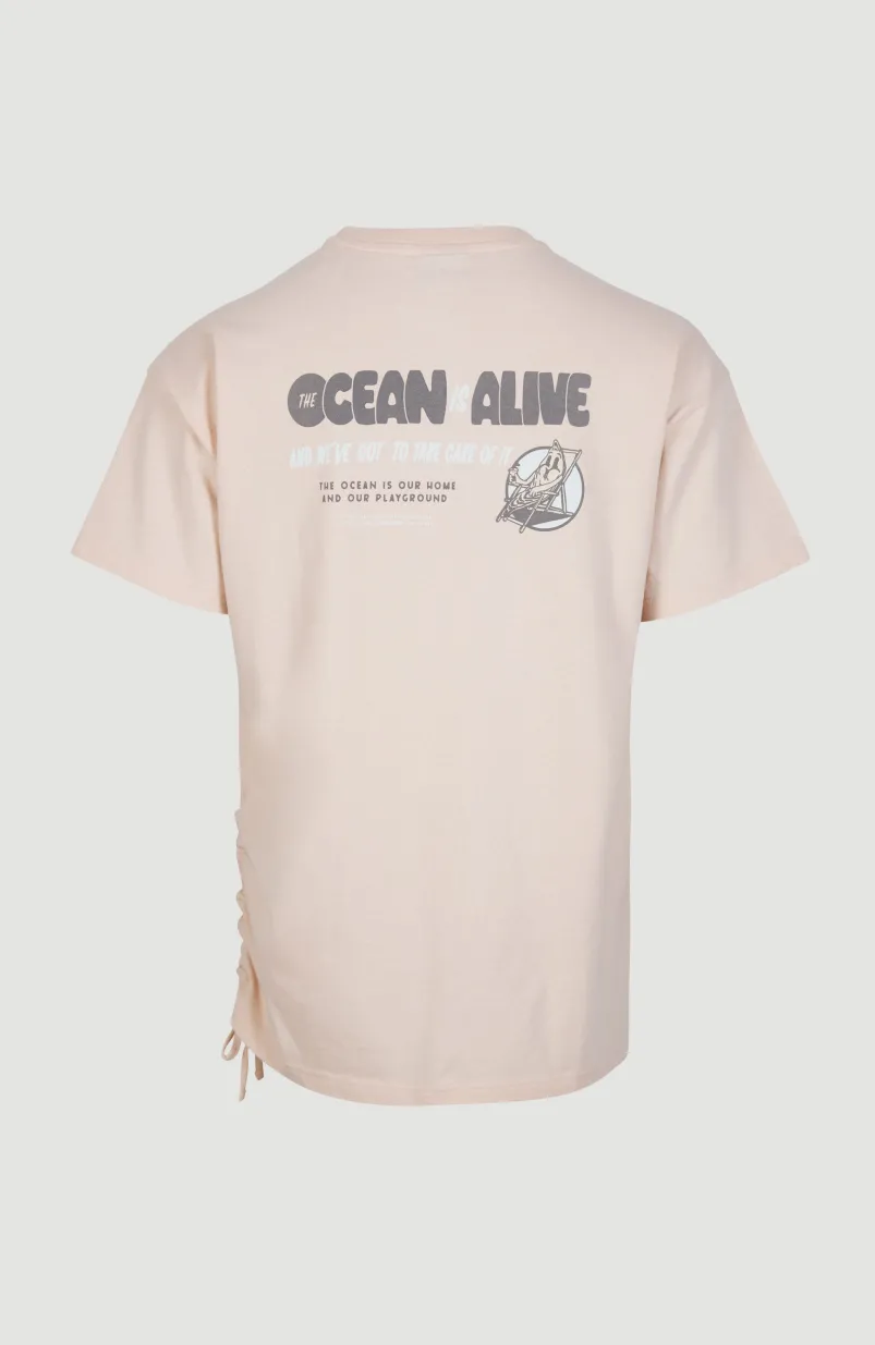 Stream Adjustable Long T-shirt | Peach Whip
