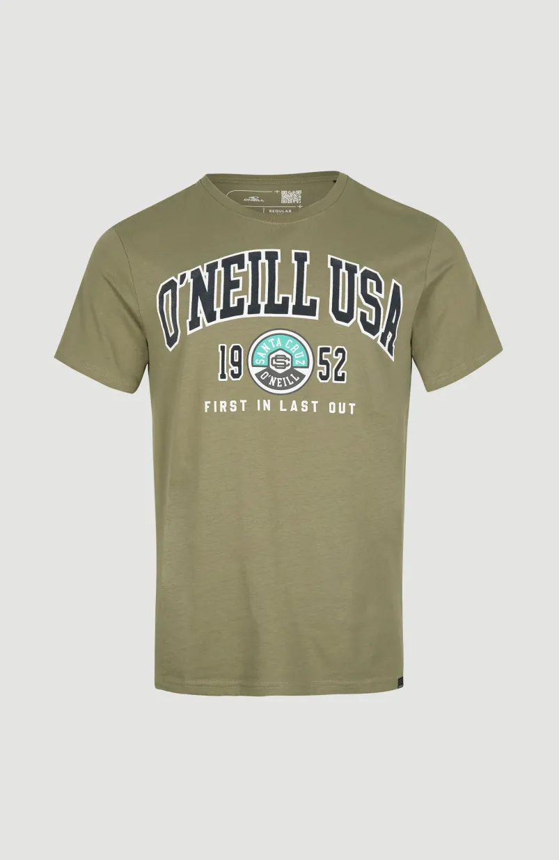 Surf State T-shirt | Deep Lichen Green