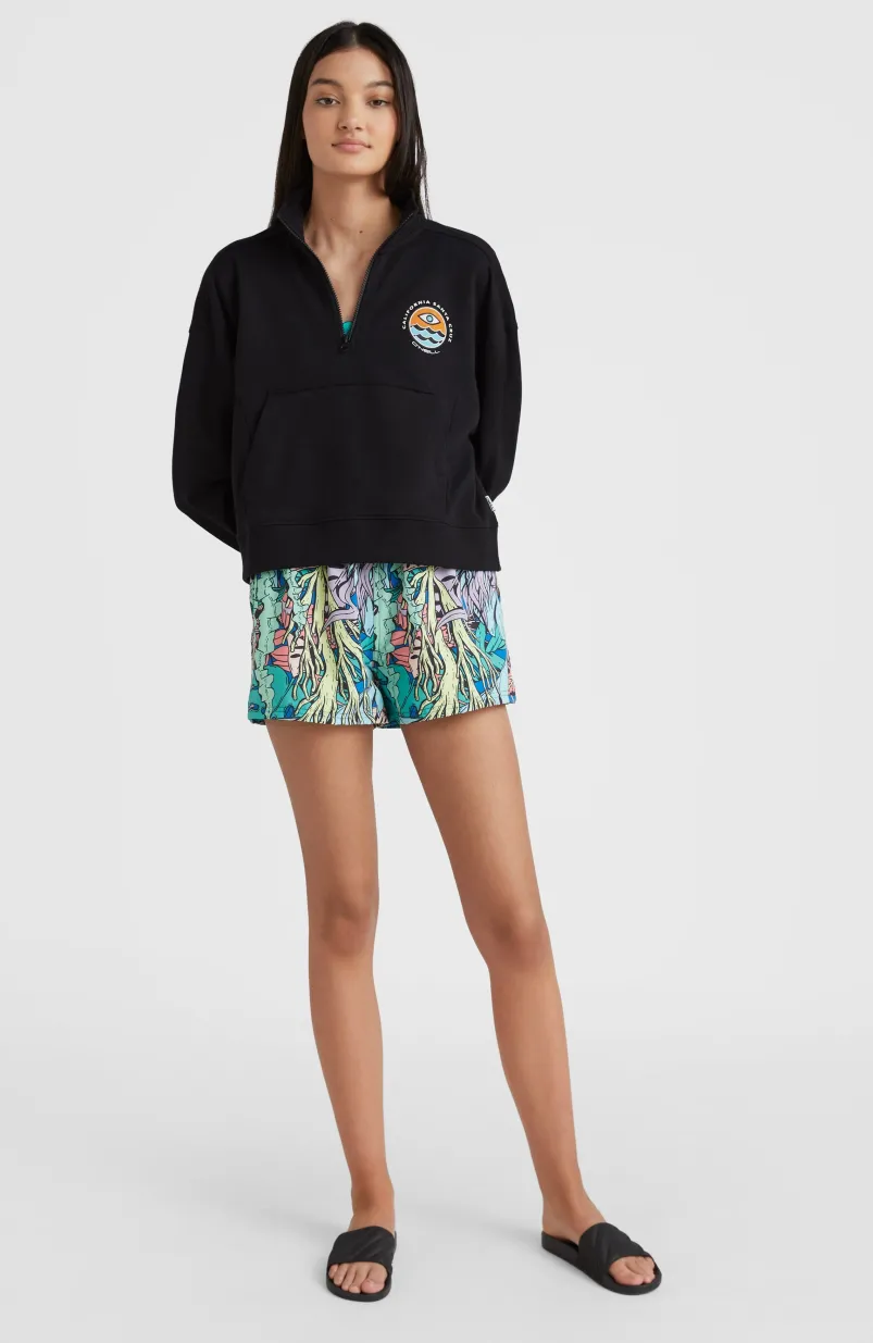 Sweater Cove Met Halve Rits | Black Out