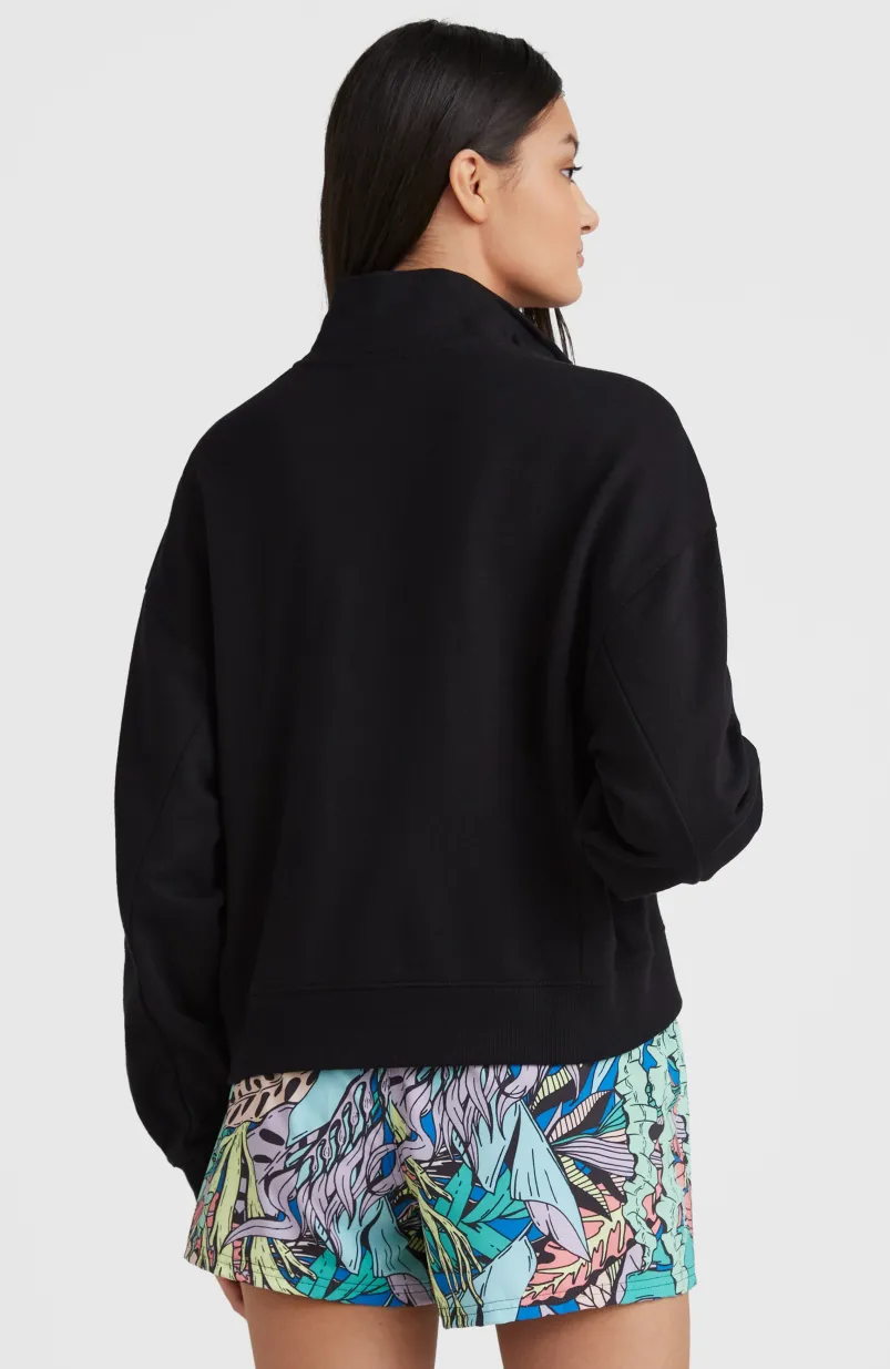 Sweater Cove Met Halve Rits | Black Out