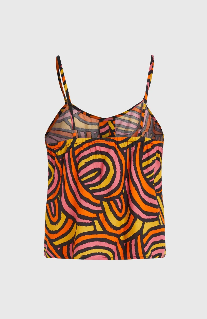 Tiare Woven Tanktop | Orange Rainbow Stripe