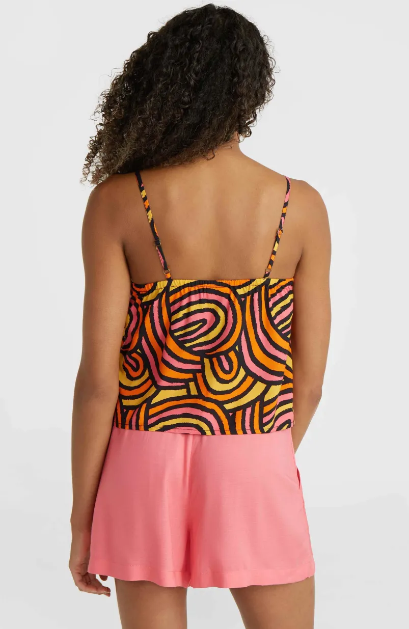 Tiare Woven Tanktop | Orange Rainbow Stripe