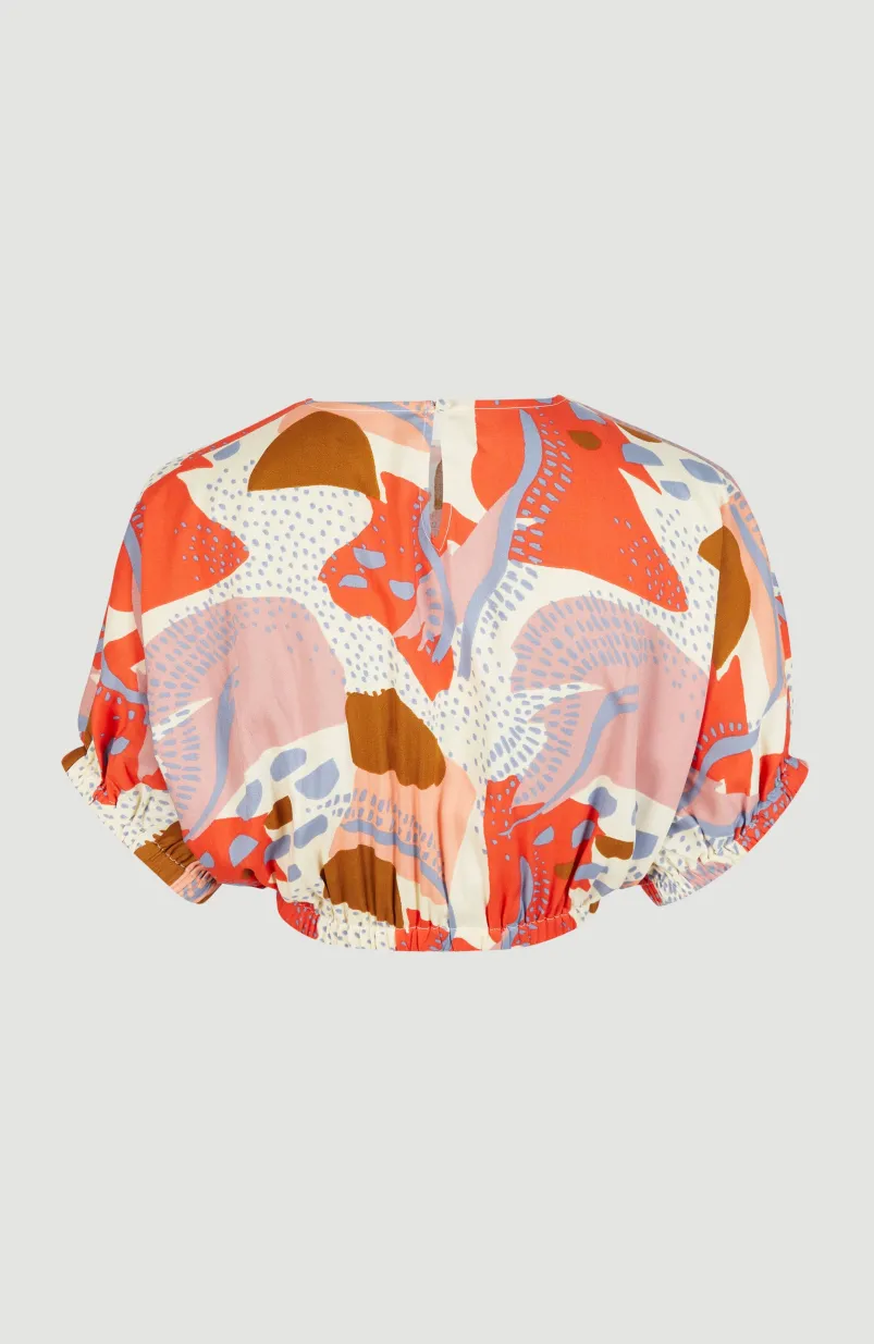 Top Tidda Woven | Patchwork Print