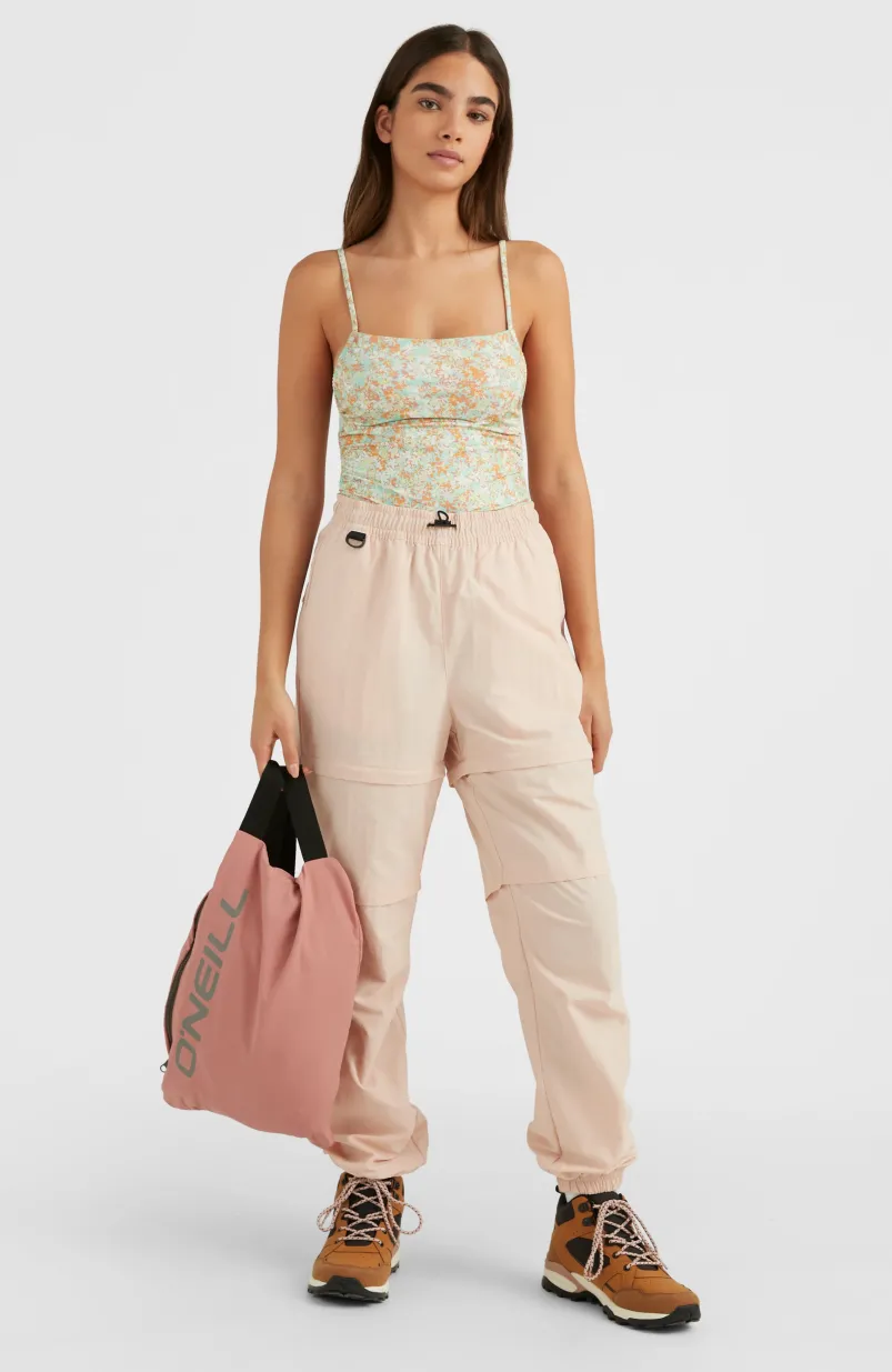 Tour Convertible High-Waist Zip Broek | Peach Whip