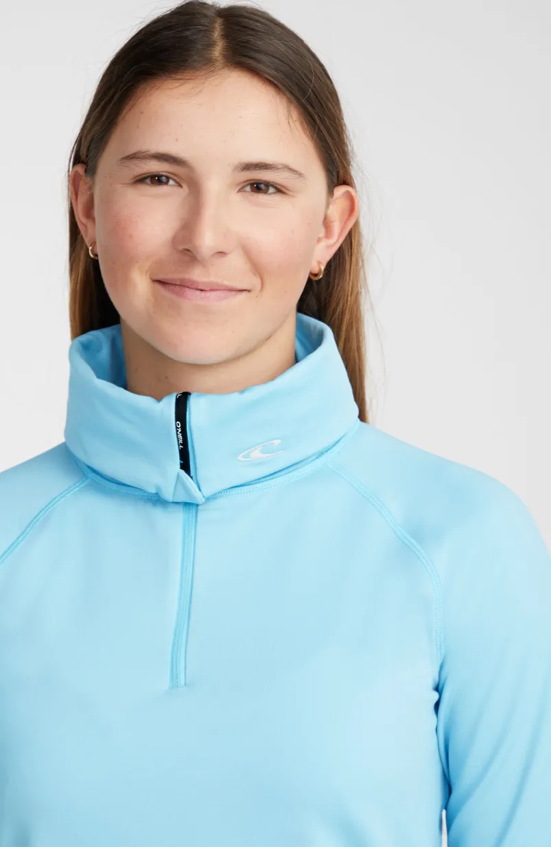 Trui Clime Fleece Met Halve Rits | Blue Wave