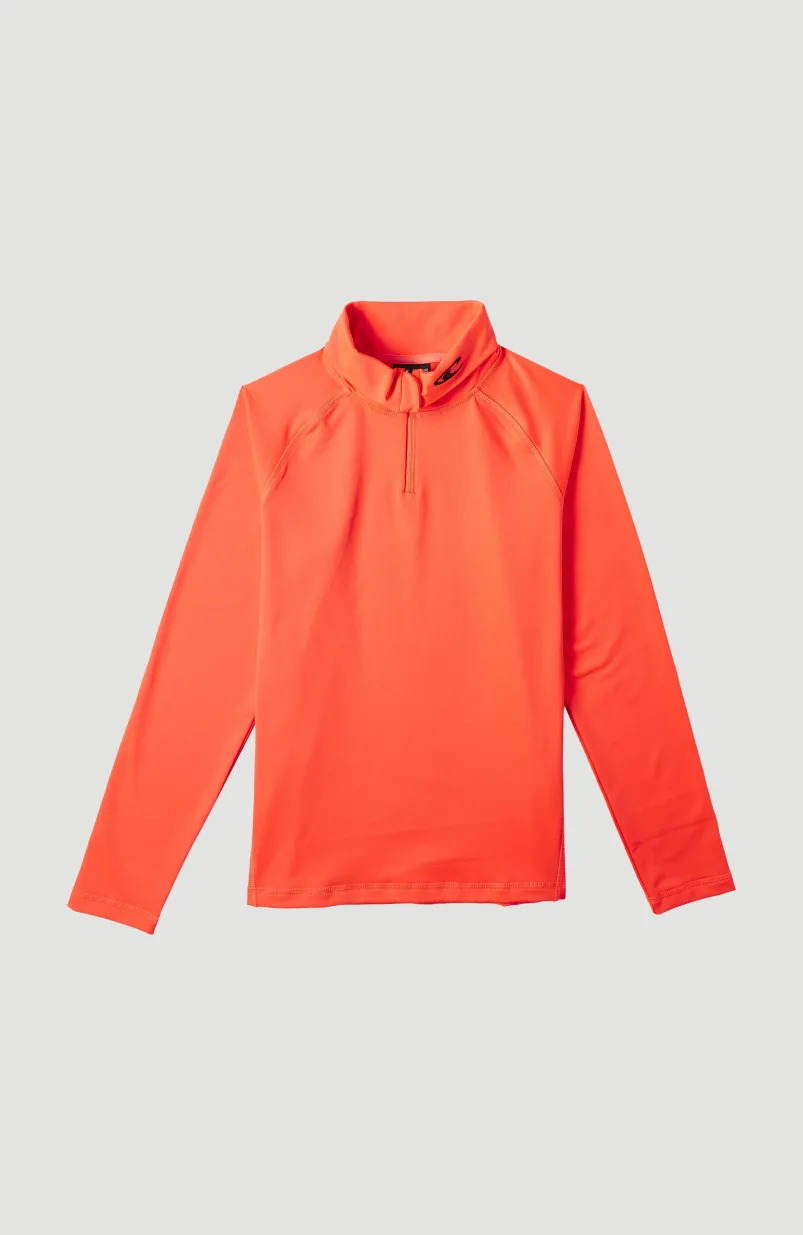 Trui Clime Fleece Met Halve Rits | Neon Orange