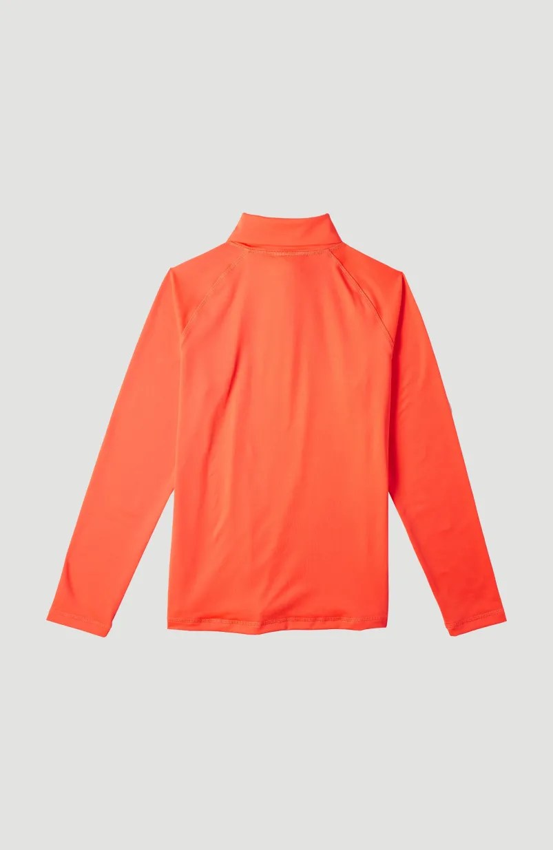 Trui Clime Fleece Met Halve Rits | Neon Orange