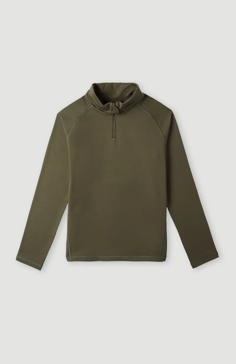 Trui Clime Fleece Met Halve Rits | Forest Night