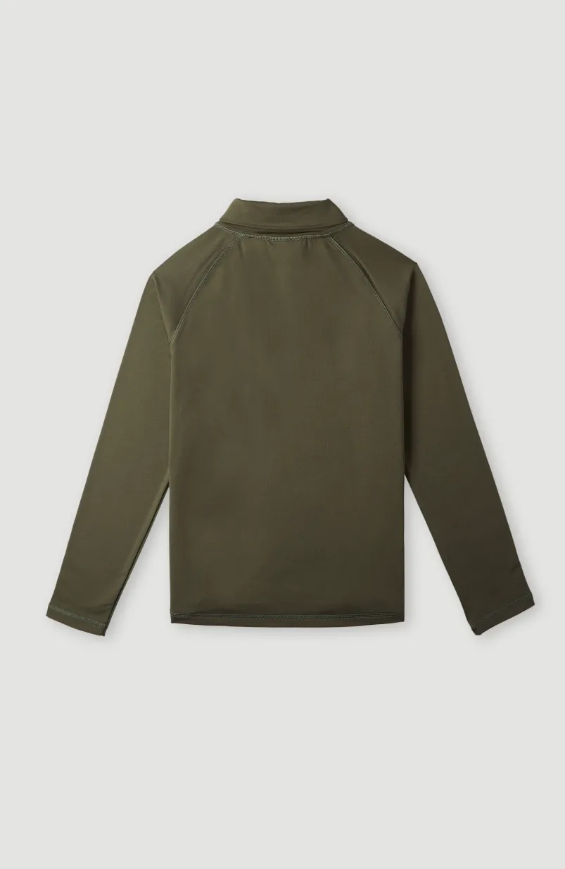 Trui Clime Fleece Met Halve Rits | Forest Night