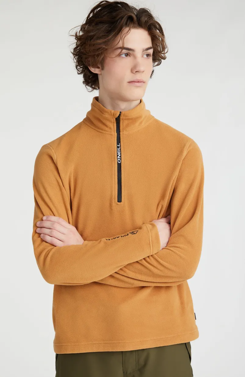 Trui Jack's Fleece Met Halve Rits | Rich Caramel