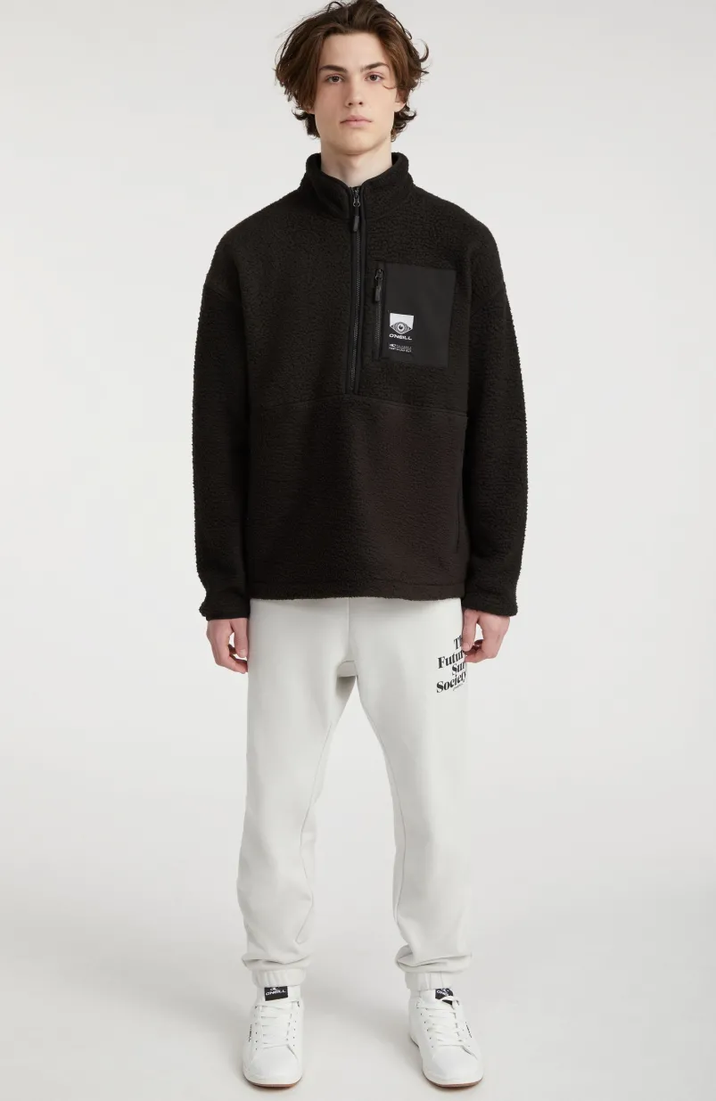 Trui Surf Heroes Fleece Met Halve Rits | Black Out