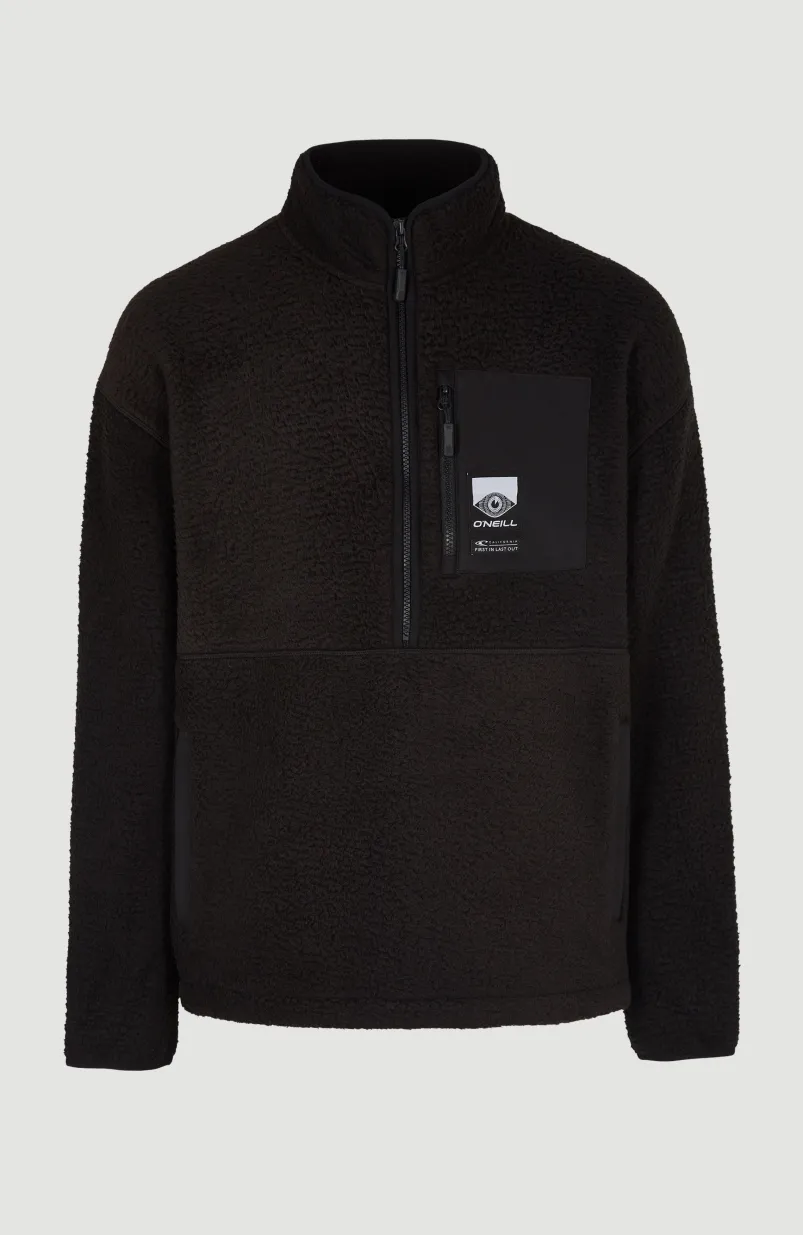 Trui Surf Heroes Fleece Met Halve Rits | Black Out