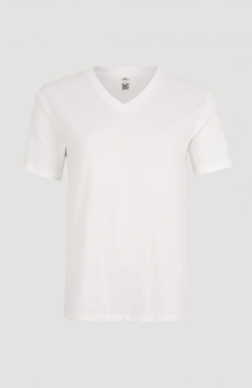T-shirt Essentials Met V-hals | Snow White