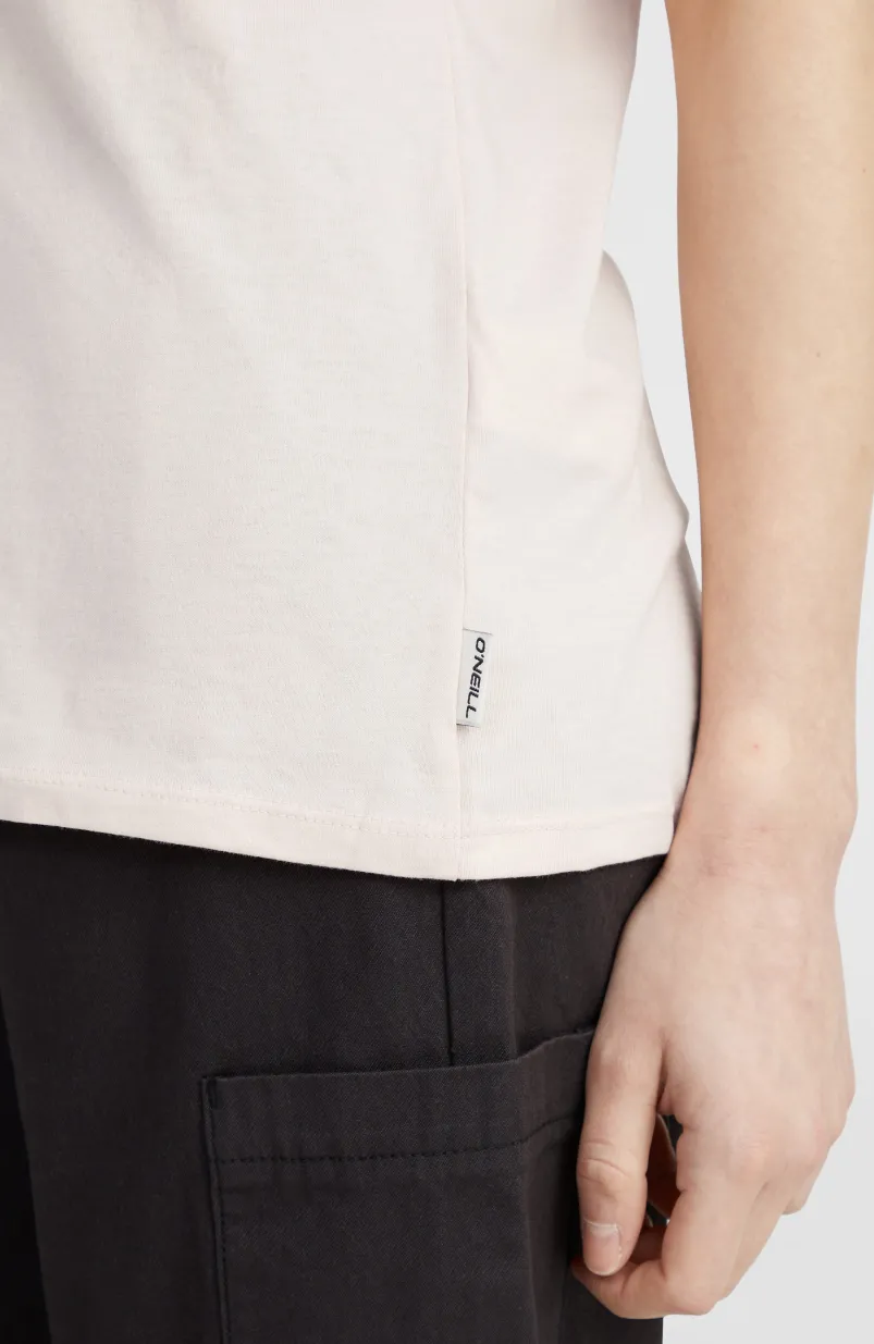 T-shirt Essentials Met V-hals | Peach Whip