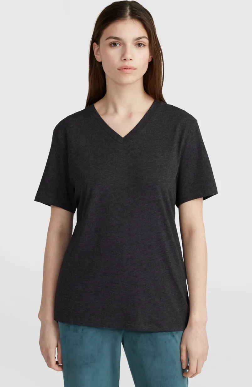 T-shirt Essentials Met V-hals | Black Out