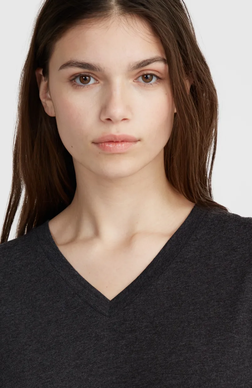 T-shirt Essentials Met V-hals | Black Out