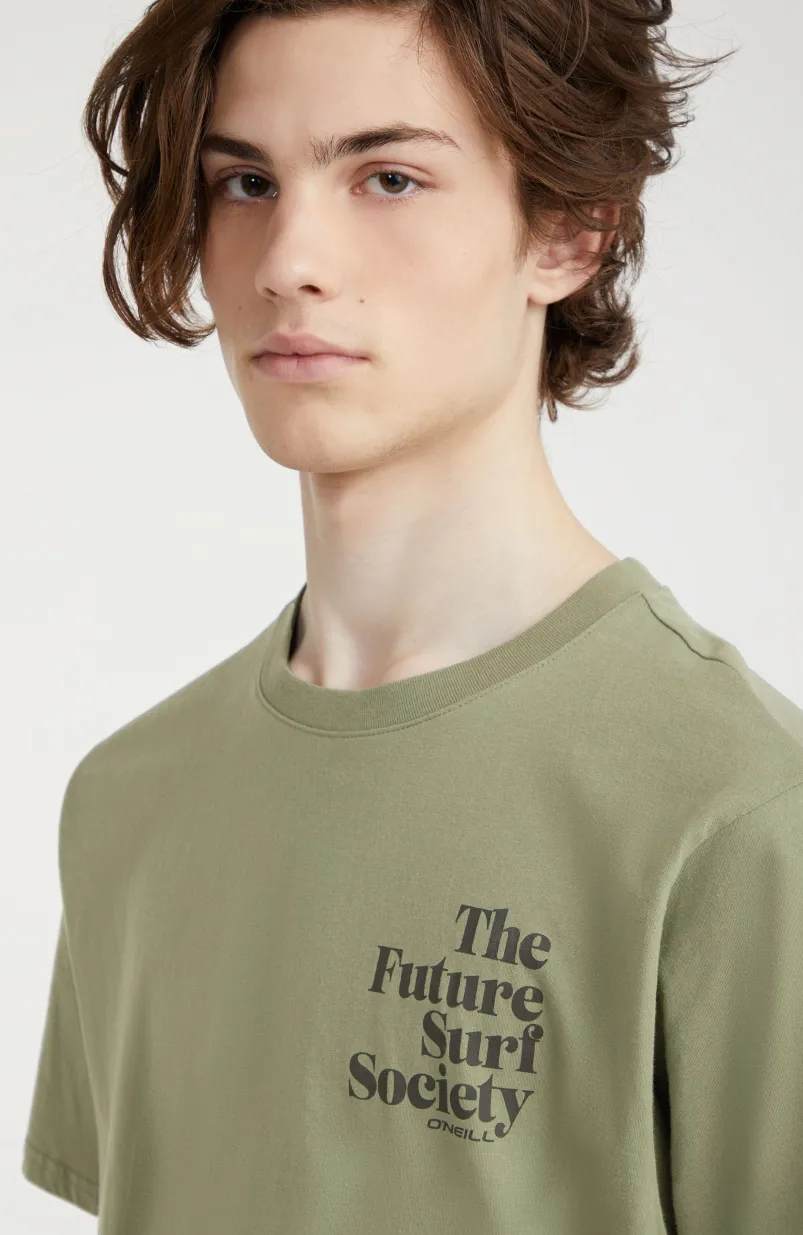 T-shirt Future Surf Society | Deep Lichen Green
