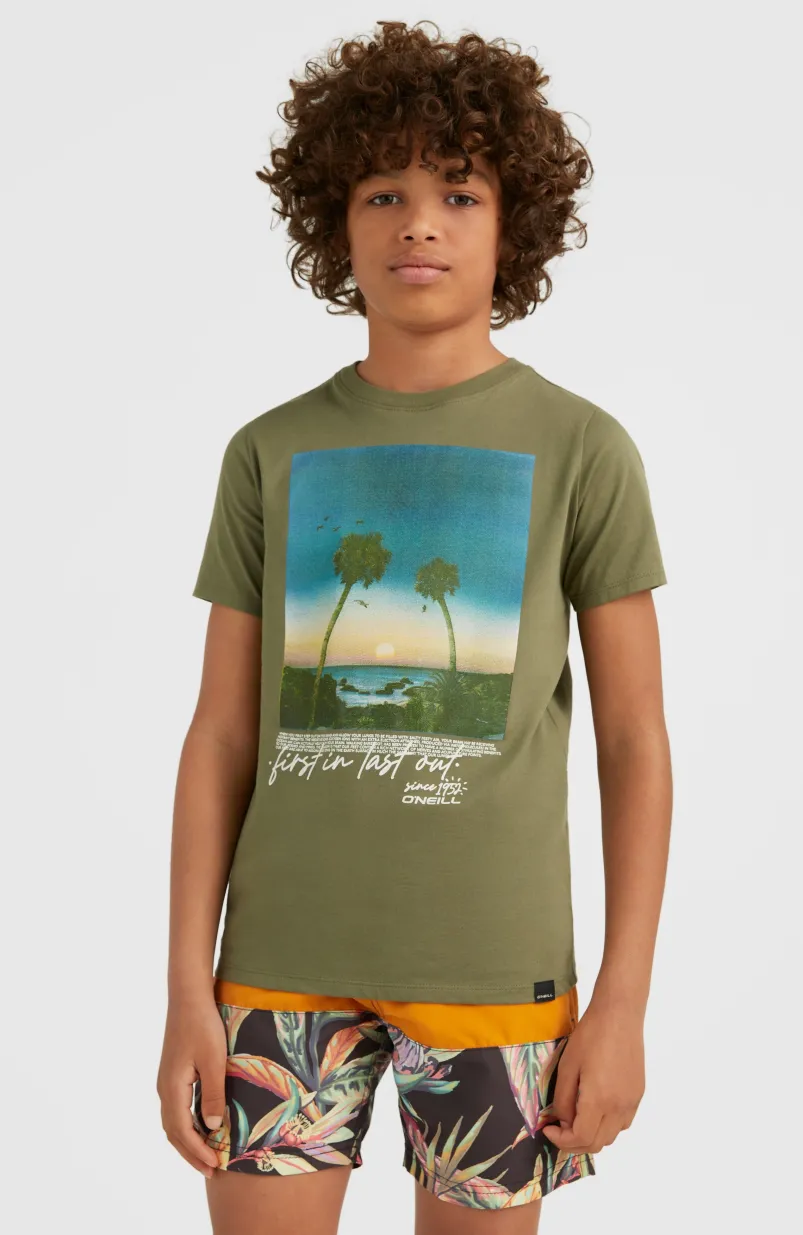 T-shirt Loren | Deep Lichen Green