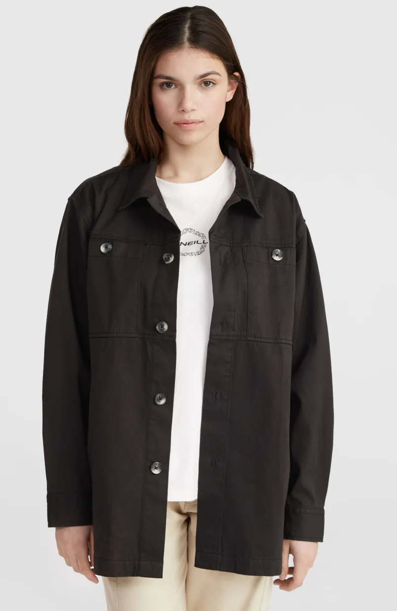 Twill Overshirt | Black Out