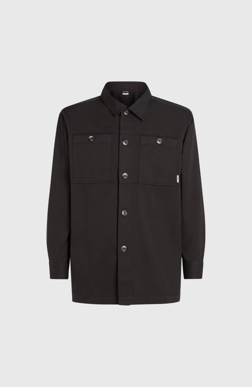 Twill Overshirt | Black Out