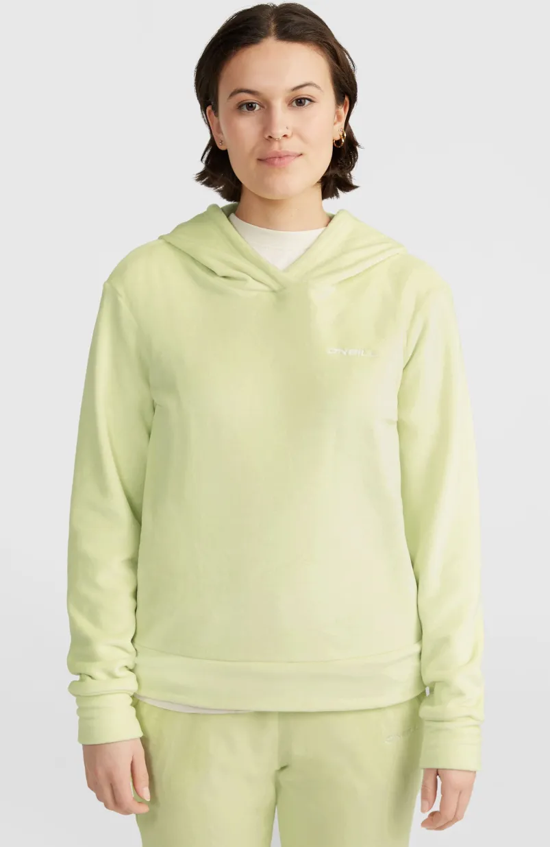 Velour Fleecehoodie | Lime Wash