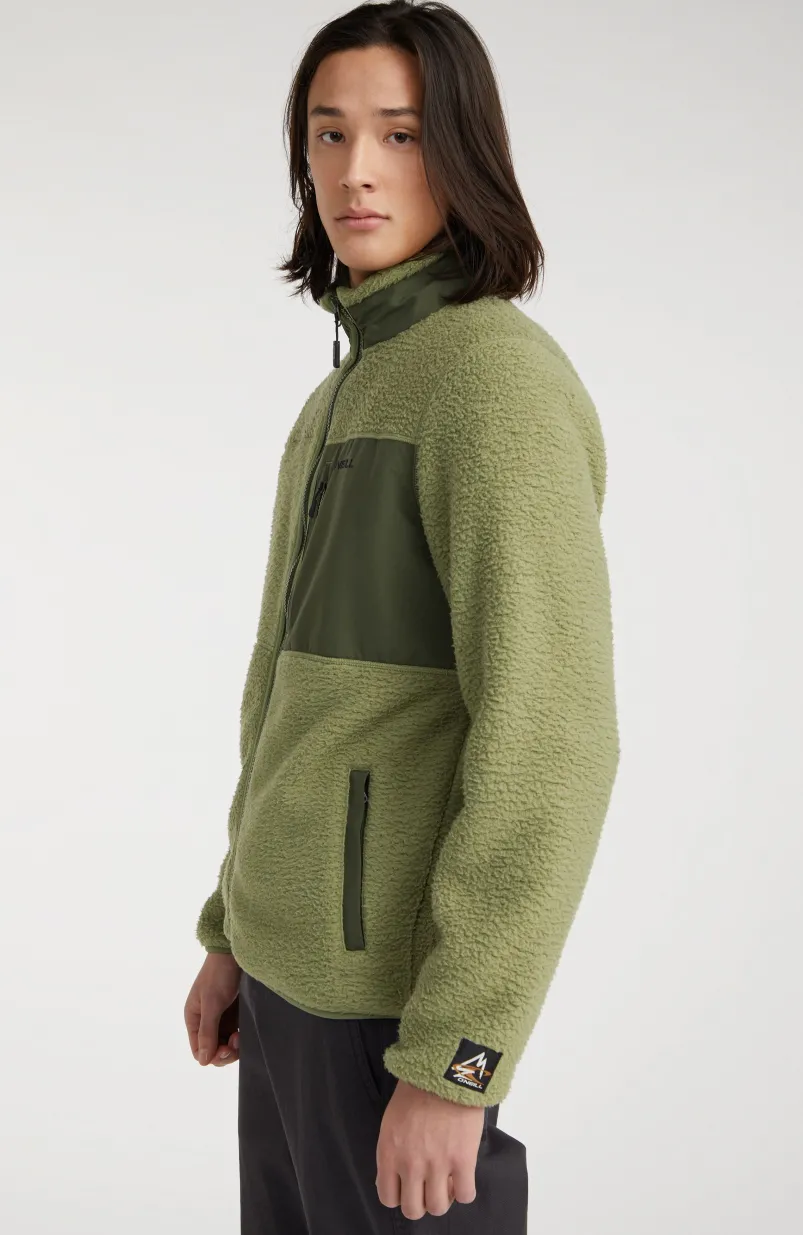 Vest High-Pile Fleece | Deep Lichen Green