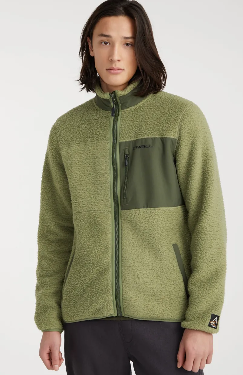 Vest High-Pile Fleece | Deep Lichen Green
