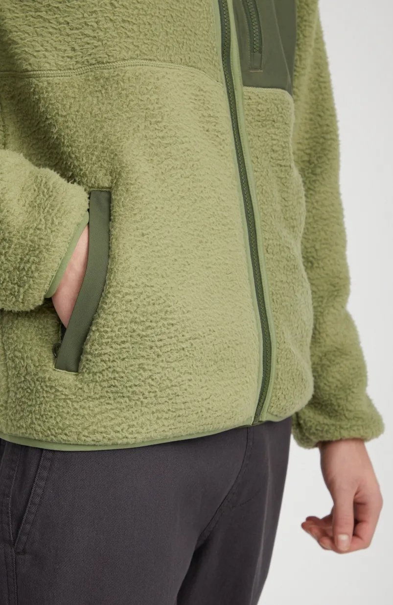 Vest High-Pile Fleece | Deep Lichen Green