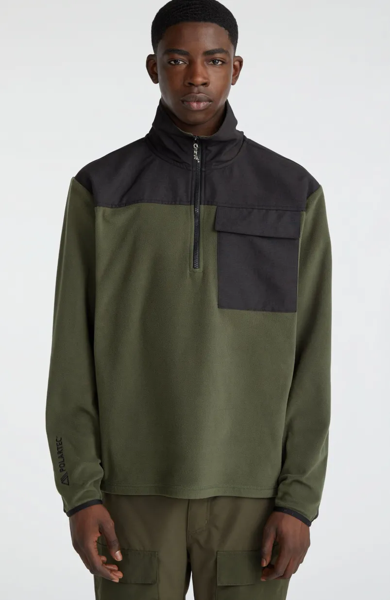 Vest Utility Heavy Fleece | Forest Night Colour Block