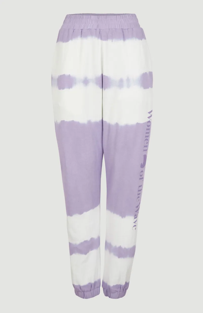 Women Of The Wave High-Waist Broek | Purple Tie Dye
