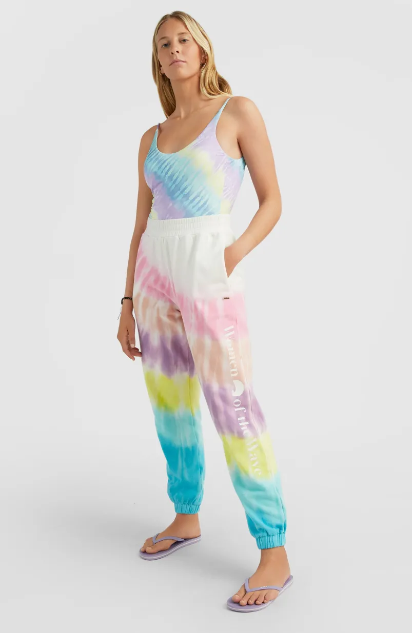 Women Of The Wave High-Waist Broek | Blue Tie Dye