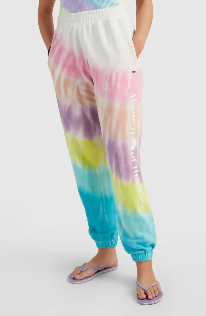 Women Of The Wave High-Waist Broek | Blue Tie Dye