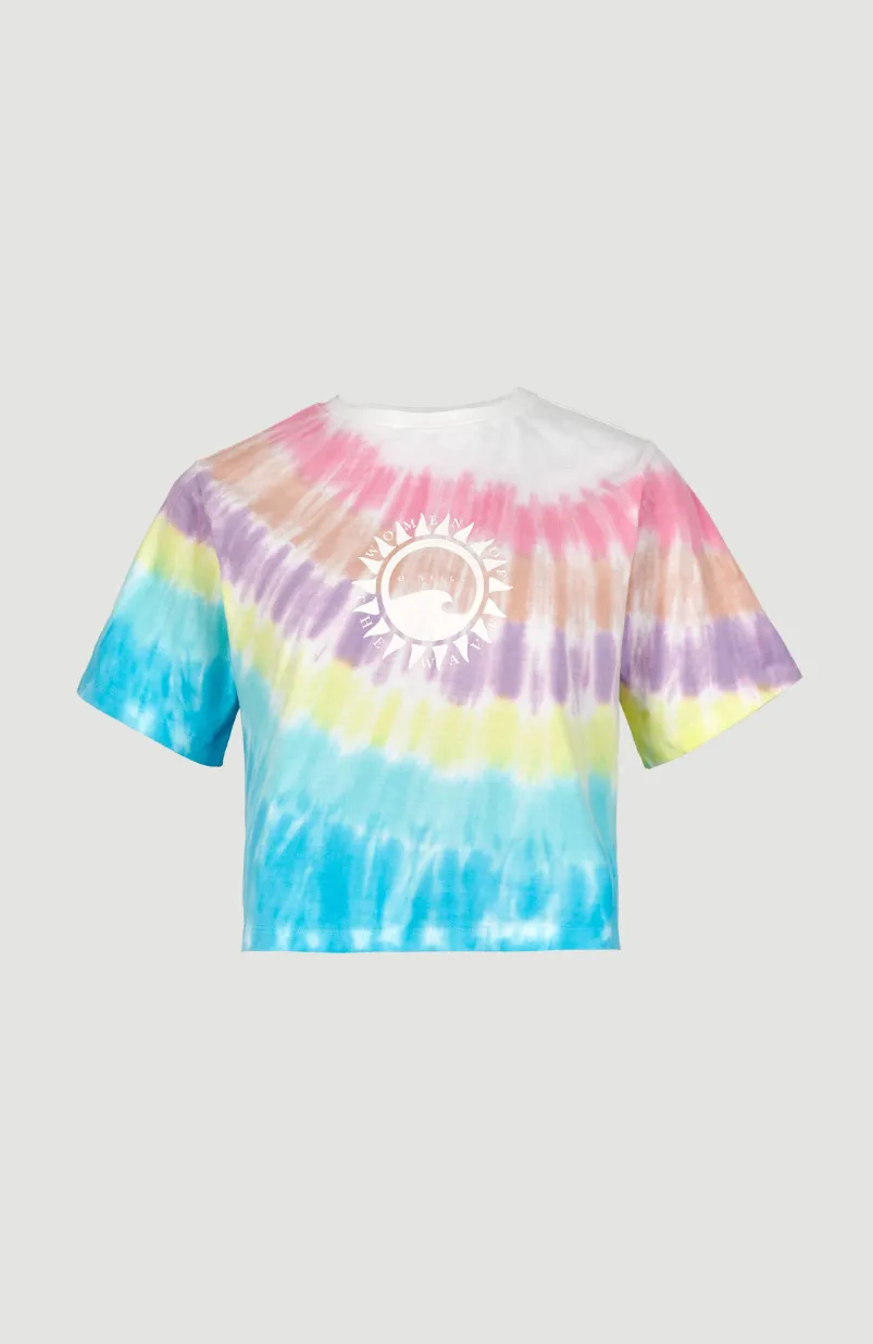 Women Of The Wave Cropped T-shirt | Blue Tie Dye