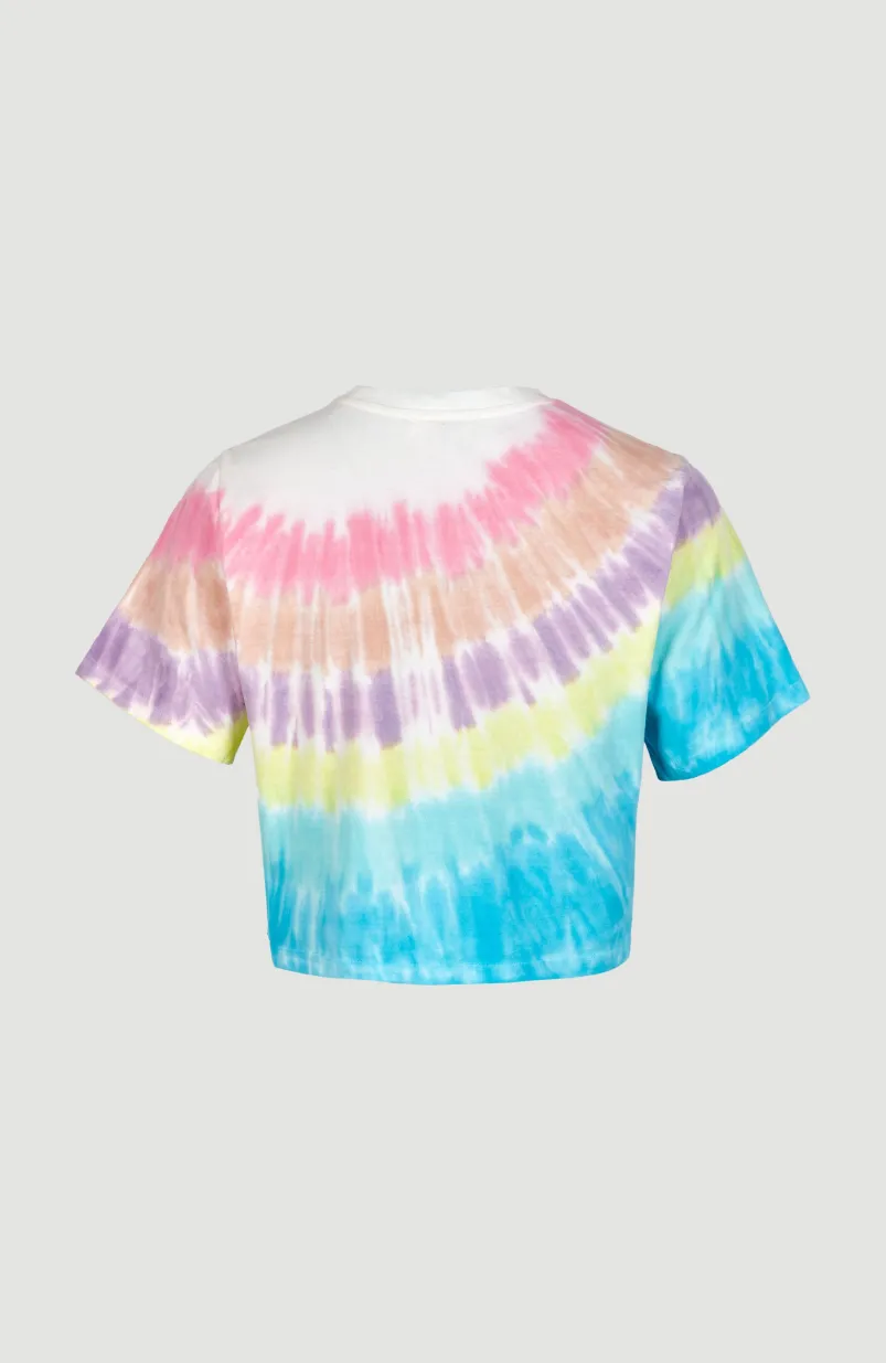 Women Of The Wave Cropped T-shirt | Blue Tie Dye