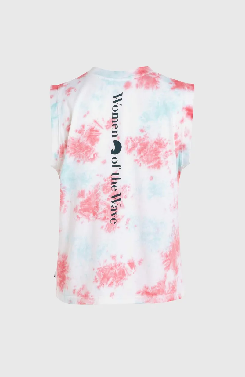 Women Of The Wave Tanktop | Pink Ice Cube Tie Dye